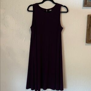 Women's Elegant Purple Midi Dress